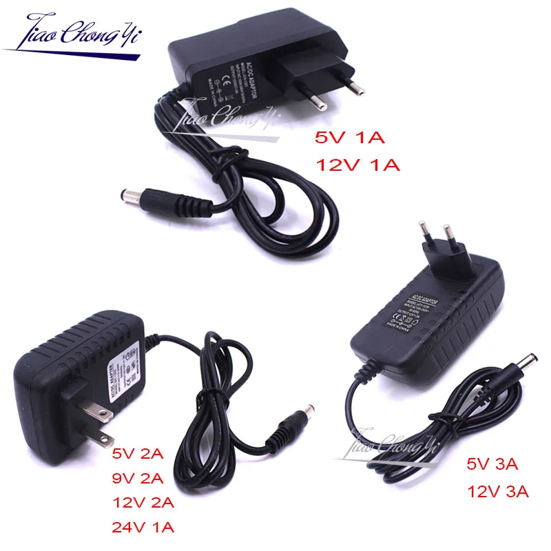 DC 5V 9V 12V 24V 1A 2A 3A Power Supply Charger Adapter  Adaptor DC 5 9 12 24V Volt DC Swiching EU 220V To 12V Led Strip lamp