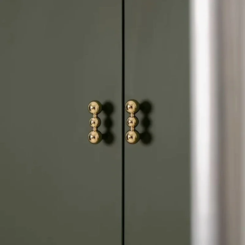 

Solid Brass Ball Foot Cabinet Knobs Pull T-bars Kitchen Cloakroom Wardrobe Small Handle Bar Hole 45mm Decorative Knob Furniture