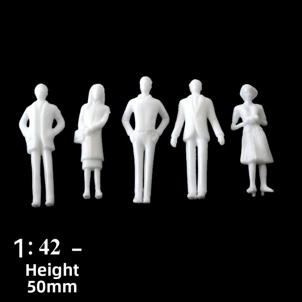 10/100pcs 1:300/1:200/1:100/1:150 Miniature Simulation Figures Model White Color Building People Figures