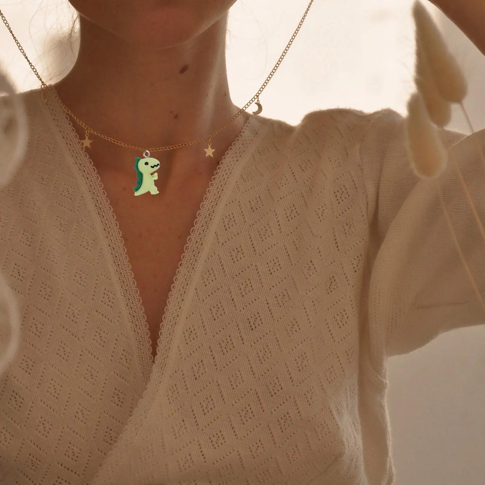 

50Pcs Dinosaur Pendant Charms Resin Colorful DIY Jewelry Making Findings Necklace Keychain Hanging Decorations Jewelry