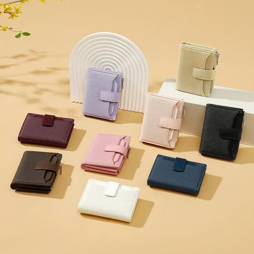 

Fashion Women's Wallet PU Leather Bifold Multi-Cards Slots Anti-theft Credit Cards Holder Short Purse Coin Pocket Handbag Gift