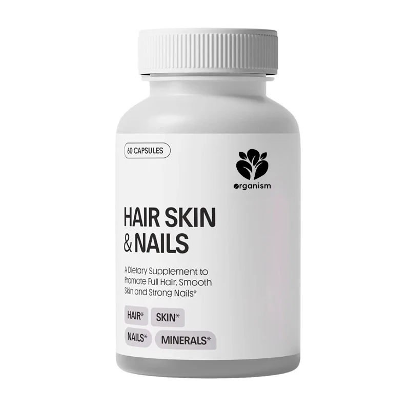 

Hair, skin, and nail vitamins containing hyaluronic acid and collagen - strong health and radiance -60 capsules