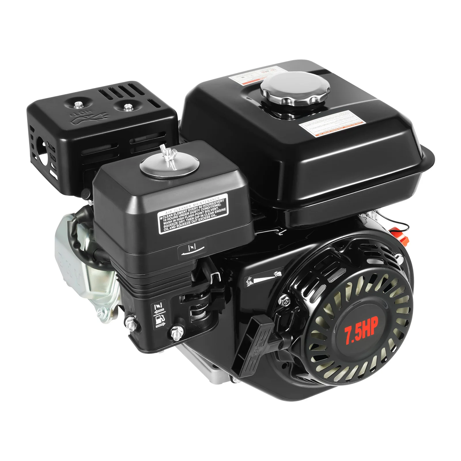 7.5HP 4 Strokes Gas Powered Portable Motor-5100W-Home Back Up Gas Engine Motor Gasoline Kart Engine Air Cooling