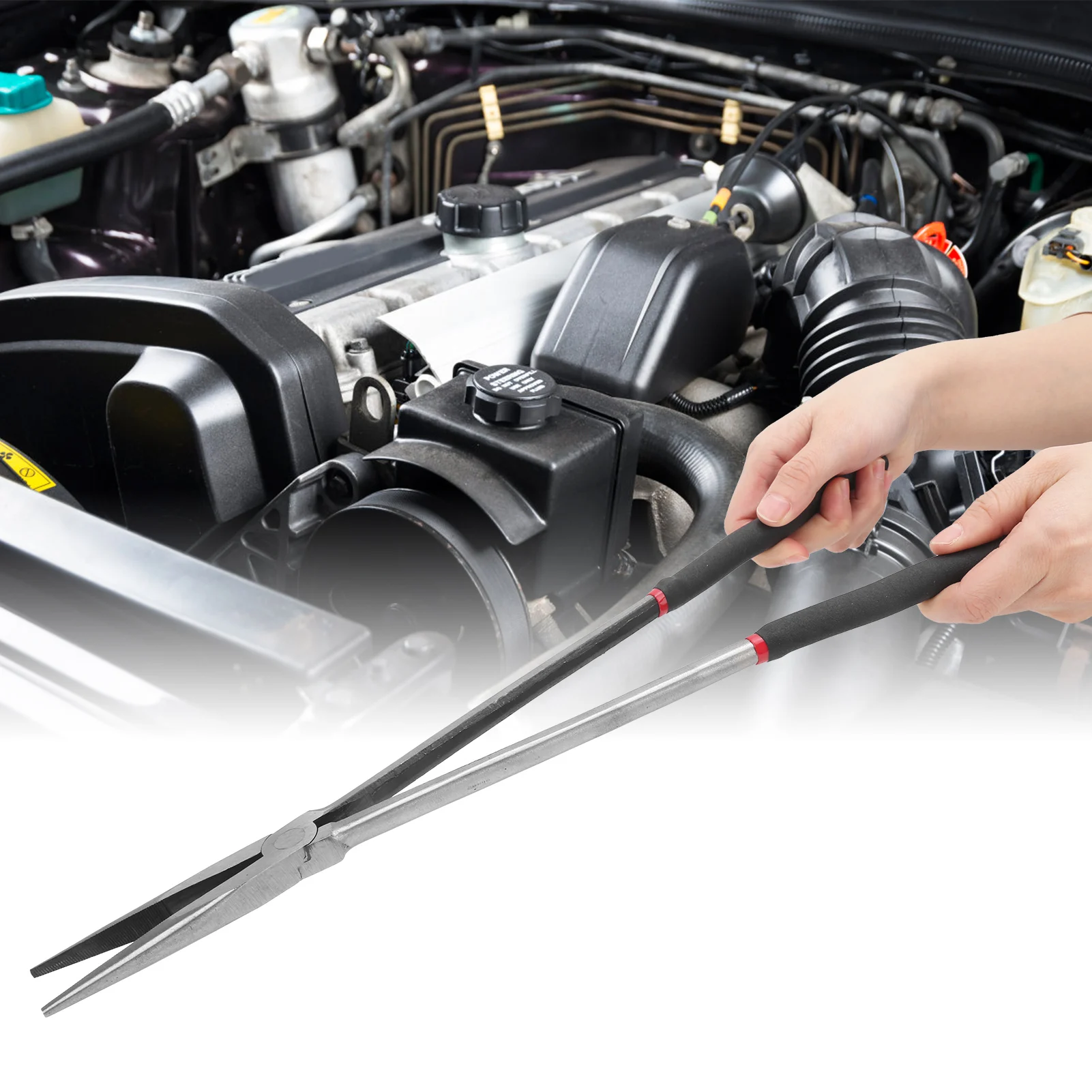 Pince longue 400mm/16 pouces, pince Extra longue à pointe avec manche Long, outil de réparation artisanal, pince à manche Long