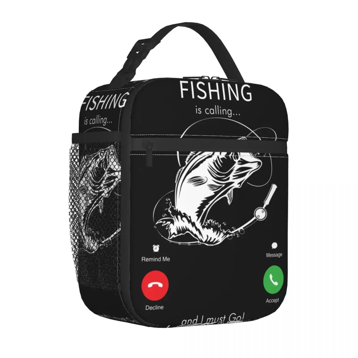 

Fishing Is Calling Thermal Insulated Lunch Bag Work Portable Bag for Lunch Cooler Thermal Lunch Box