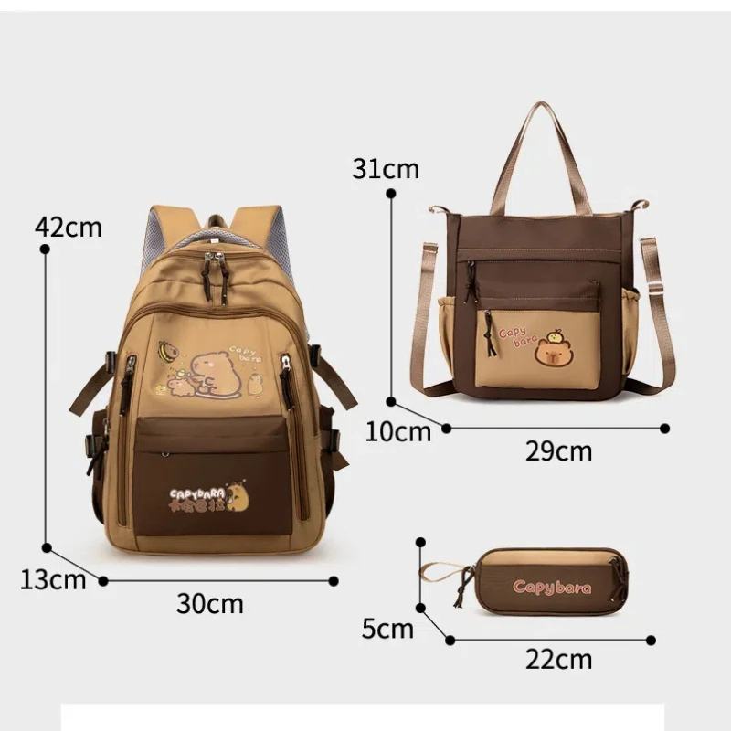 Kawaii Capybara Backpack Set 4