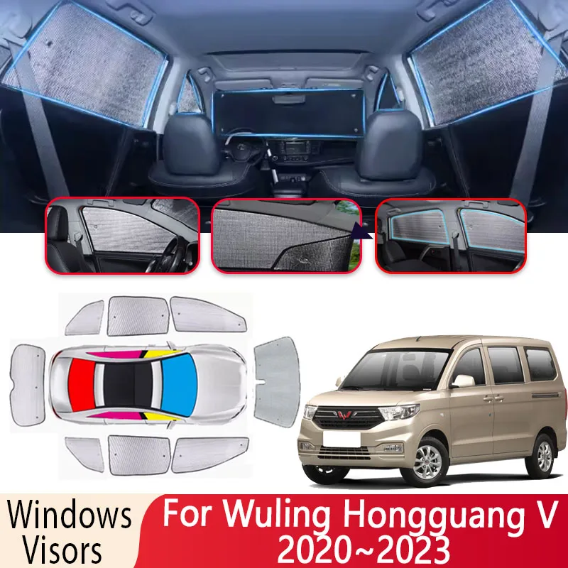 

Car Sun Shade For Wuling Hongguang V 2020~2023 2022 Windshield Sunshade Heat Insulation Auto Sun Protection Visor Accessories
