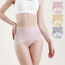 Gentle.Bear High Waist Underwear Women Ice Silk Seamless Panties  2024 New Body Shapewear Elastic Breathable Soft Ladies Briefs