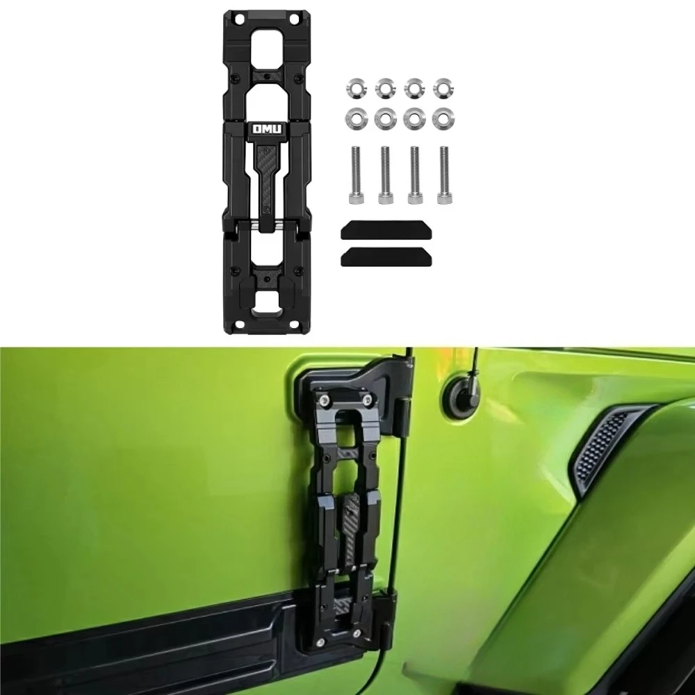 

For Wrangler JK JL Gladiator JT 2007-2024 Black Aluminum Magnesium Alloy Side Step Running Plate Nerf Rod OMU002