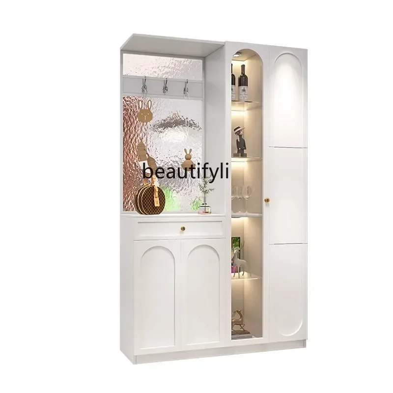 

a48 Entrance cabinet integrated living room screen partition French cream wind facing the door Entrance cabinet