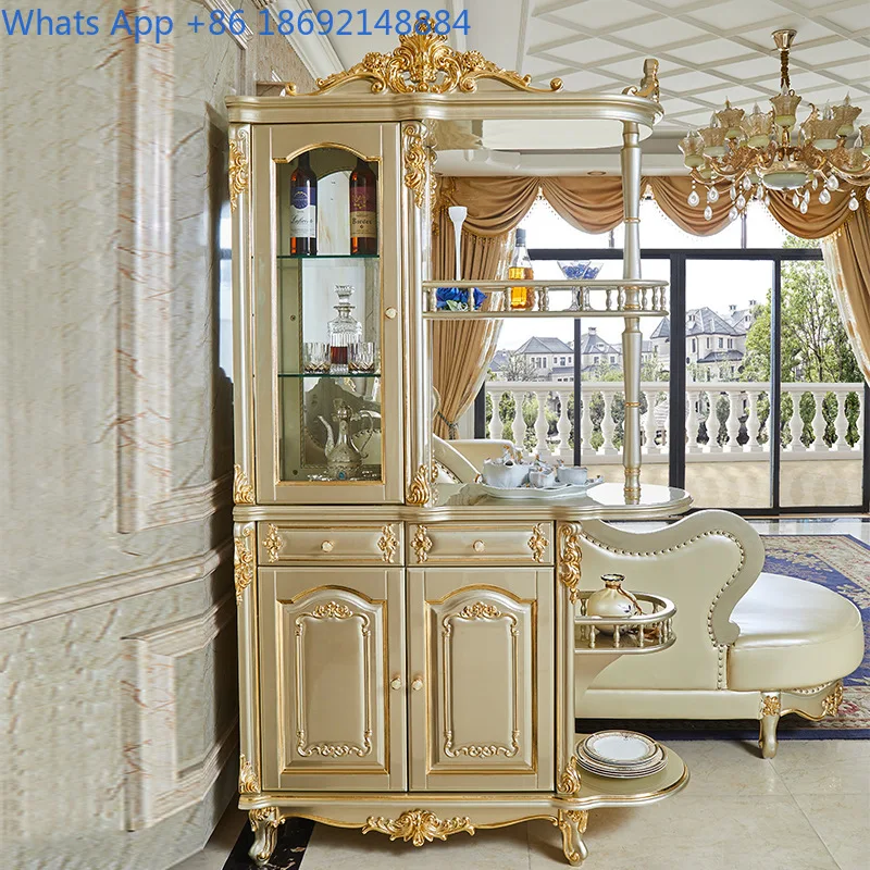 Partition Cabinet Solid Wood Living Room Screen Entrance Decoration Wine Cabinet Double-Sided Hallway Entrance Shelf