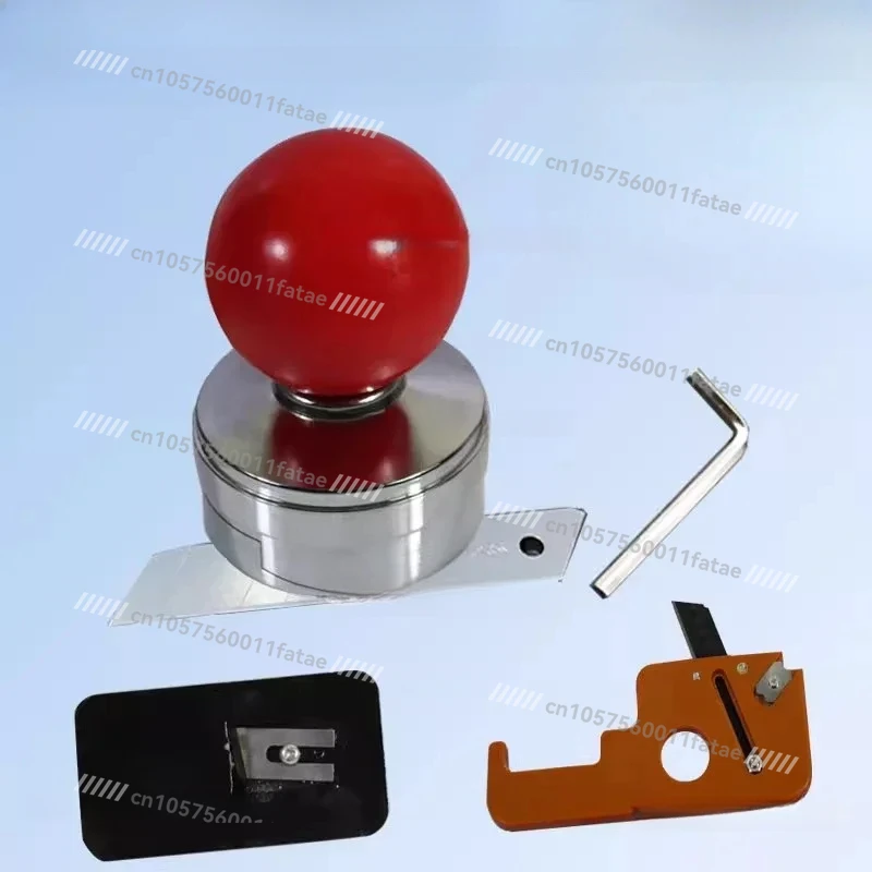 ماكينة تشذيب النجارة اليدوية، كرة حمراء من مادة PVC، كشط فيلم نفطة مطلي لامع، سكين قشرة Youmu، تشذيب سريع