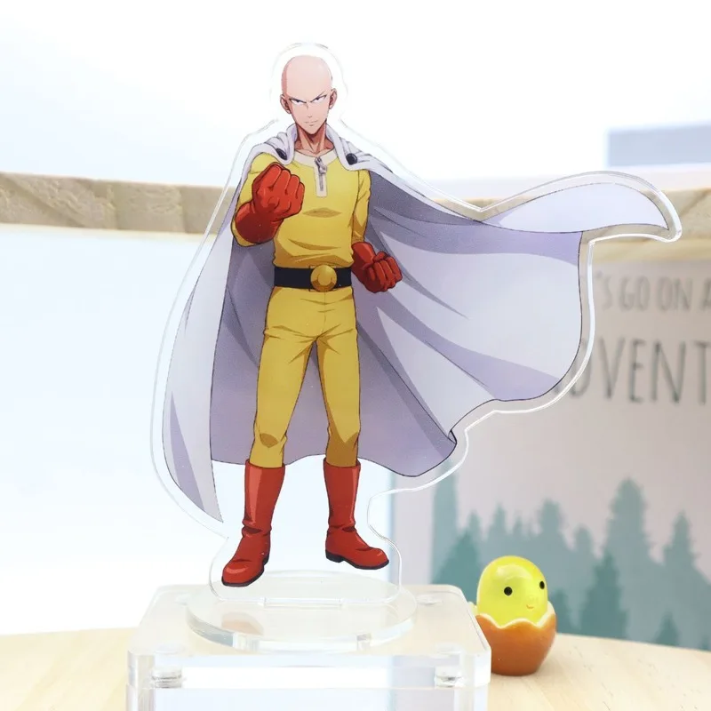 One-Punch Man Saitama Genos Tatsumak Brand Creative High Color Value Double-Sided Sandwich Cartoon Printed Acrylic Ornaments Toy view 2