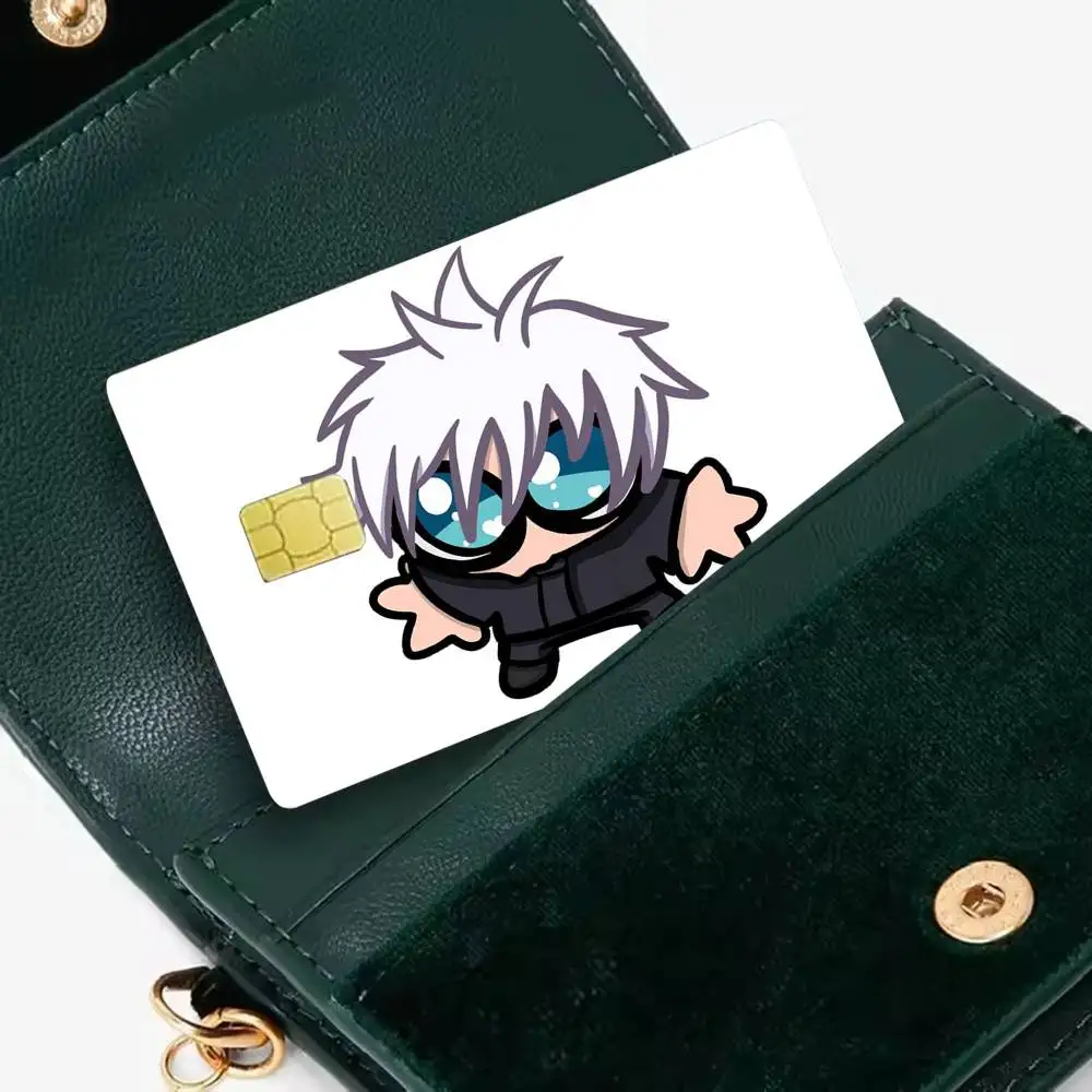 Jujutsu K-Kaisen G-Gojo Satoru 4pcs 1Set Laser Holographic Sticker Skin Cover for Credit Bank Debit Card