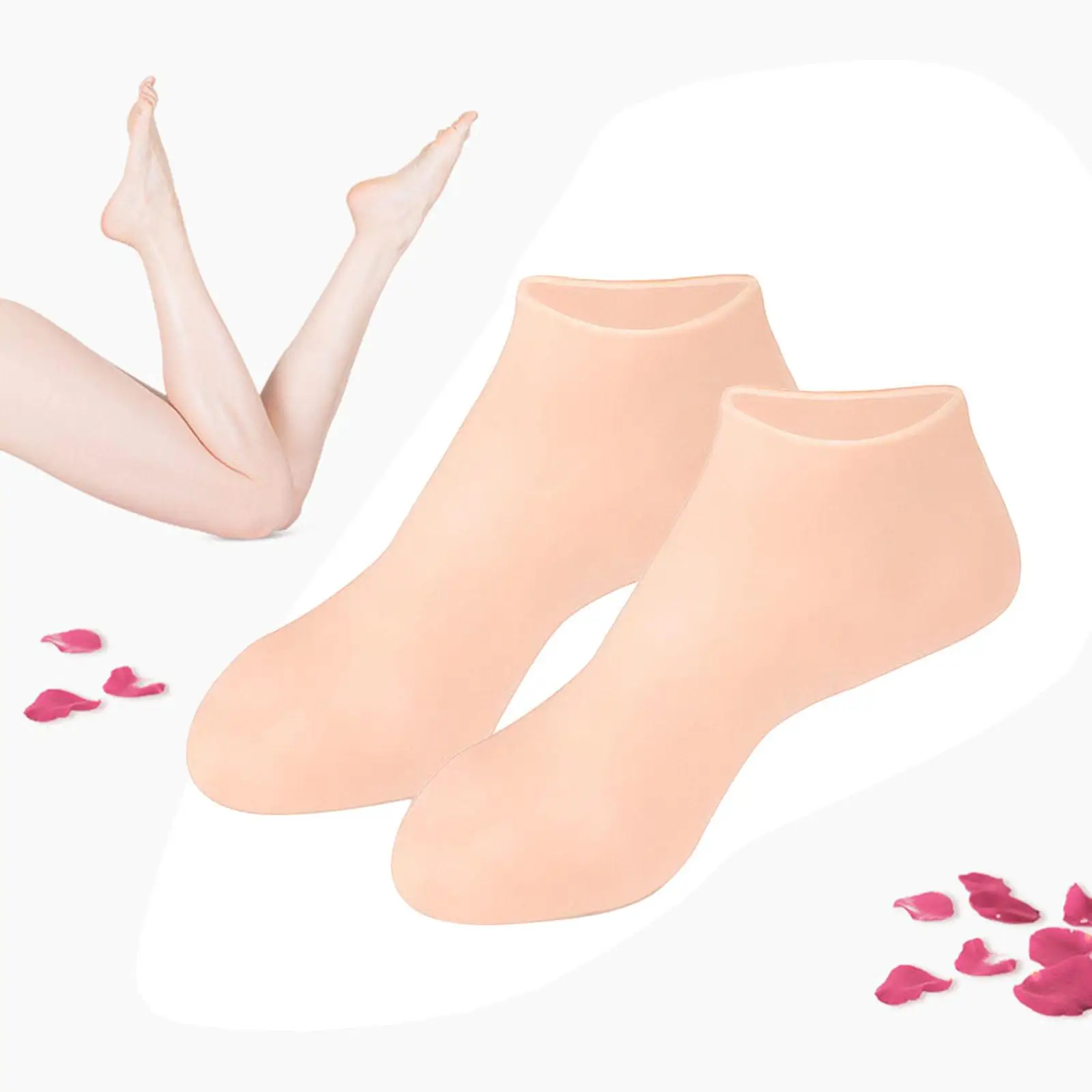 Chaussettes à talons en Gel de Silicone souple, chaussettes de soins des pieds, Kit de pédicure, protection hydratante pour la peau craquelée, Spa pour femmes