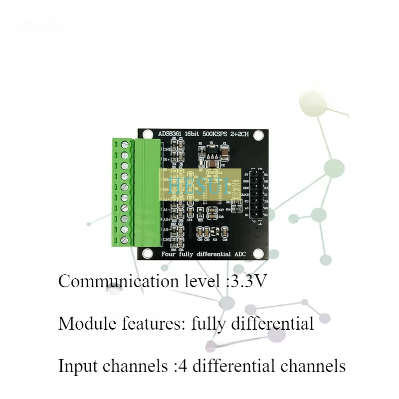 ADS8361 Data acquisition module 16-bit ADC ADC 500KSPS 4-channel fully differential