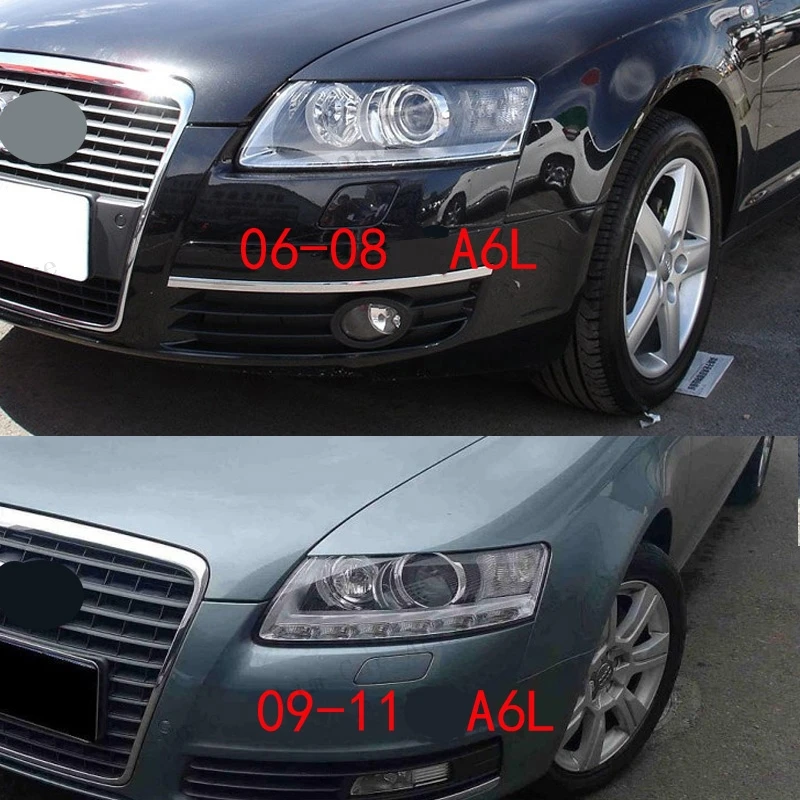 For Audi A6 C6 2006-2011 Left or Right Transparent Headlight Lens Headlamp Lampshade Cover Lens Light Protection Shell view 2
