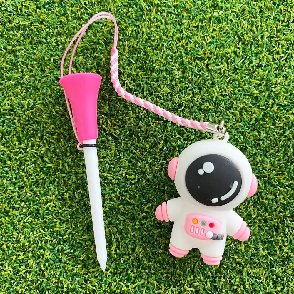 Golf Ball Holder 8.3mm Golf Ball Tees Astronaut Cartoon Golf Rubber Tees Easy To Find Prevent Loss of Golf Enthusiasts