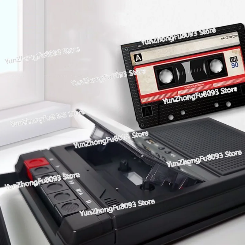 Retro Portable Cassette Recorder Walkie-Talkie Player All-In-One Nostalgic Tape Player with Playback Function