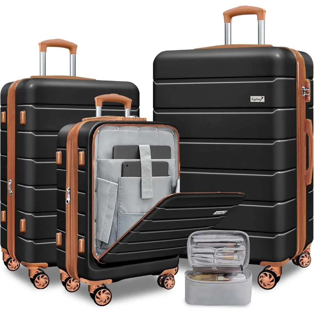 

SmileLine 3-Piece Luggage Set Lightweight Hardside Suitcase TSA Lock Spinner Wheels, 20" Expandable Carry-On Luggage with Quick