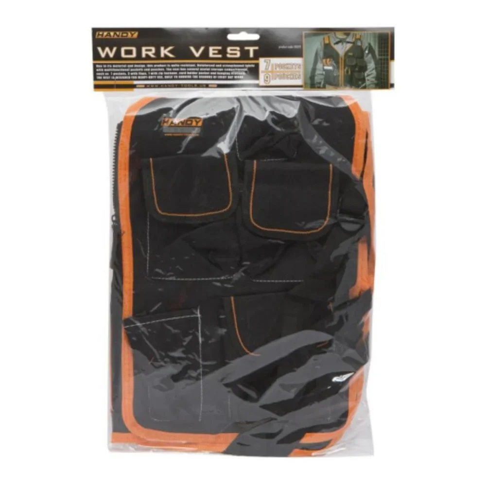 2024 High Quality Oxford Cloth Tool Vest with Adjustable Straps Tool Vest Work Vest for Carpenters Electricians Men Waist Bag