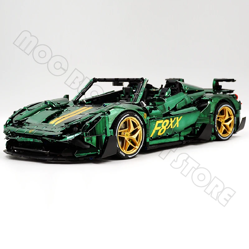 High-Tech Speed Champions Ferra F8XX Hypercar Model JD018 Remote Control Racing Car Building Block Brick Children MOC Toys Gifts