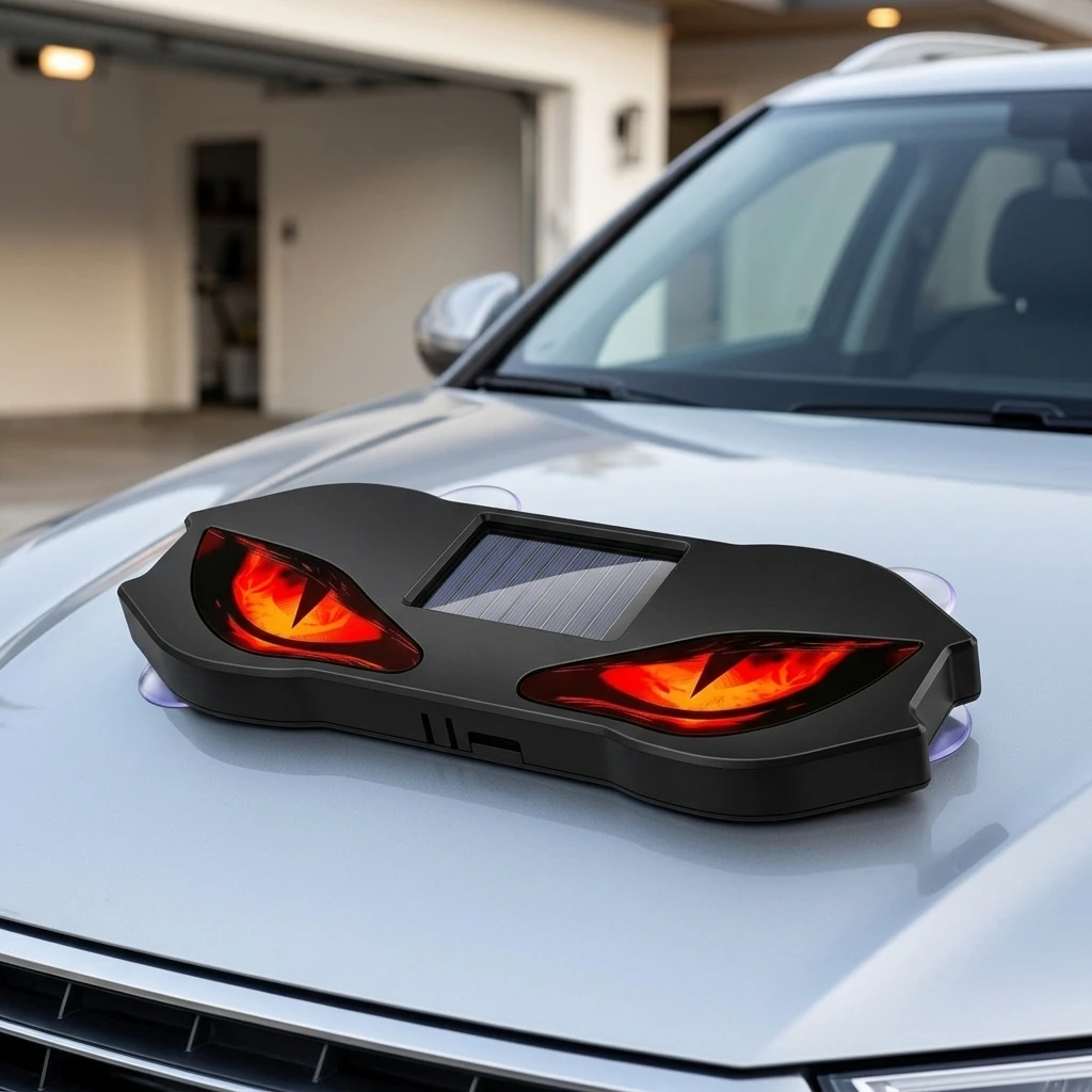 Solar LED Car Warning Light Dynamic Breathing Flash Mode Magnetic Base IP65 Waterproof Solar Charging for Night Parking Safety
