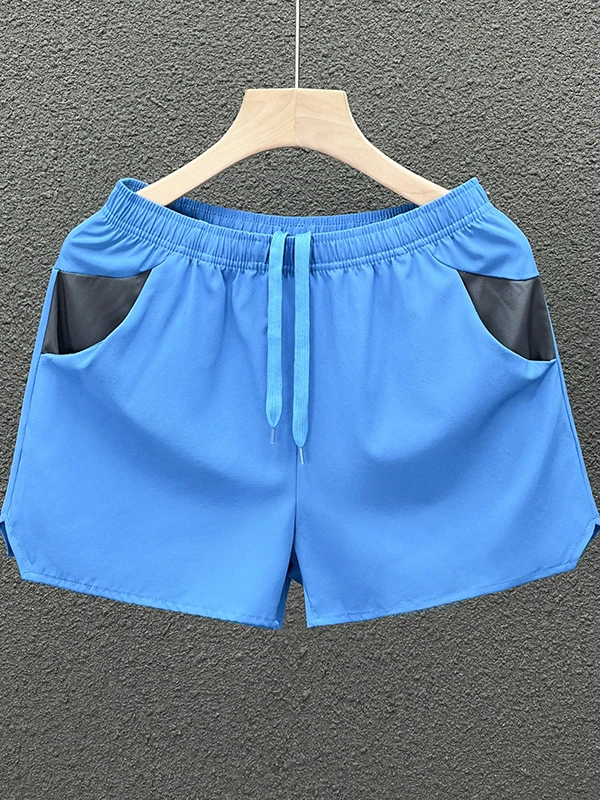 

Ice Silk Qui Dry Яркий цвет Спортивные орты Мужская летняя тонкая крутая футболка большого размера длиной ниже четверти Эластичная повседневная футболка четырехкаратного цвета...