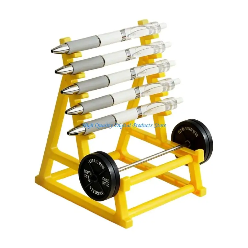 U2JE Barbell Pen Rack Desktop Storage Rack, ABS Writing Tool Holders Stand for Office Workers Students and Home Study