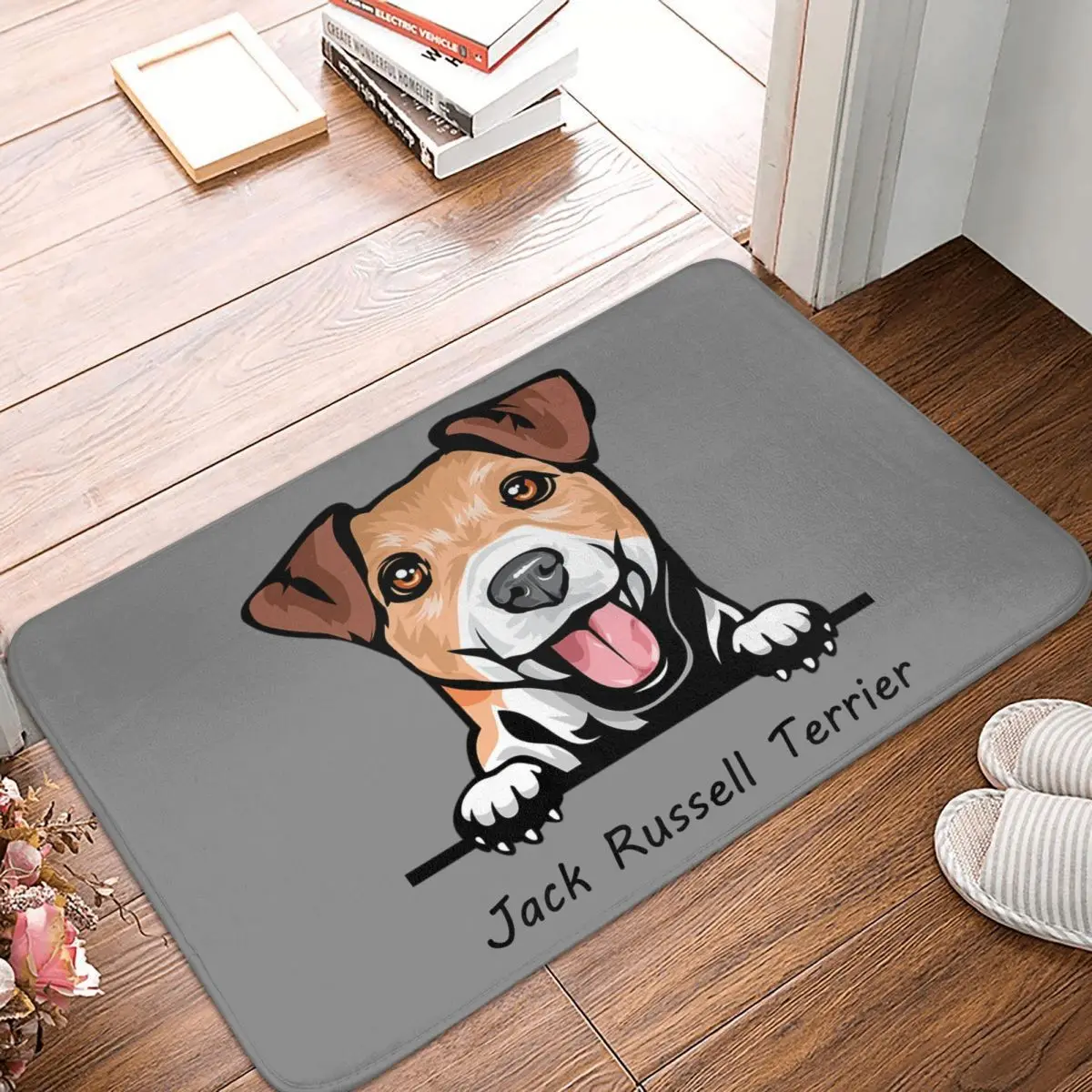 

Jack Russell Terrier Floor Kitchen Mat Doormat Non-slip Rug Bedroom Carpet for Home Entrance Bath Mats