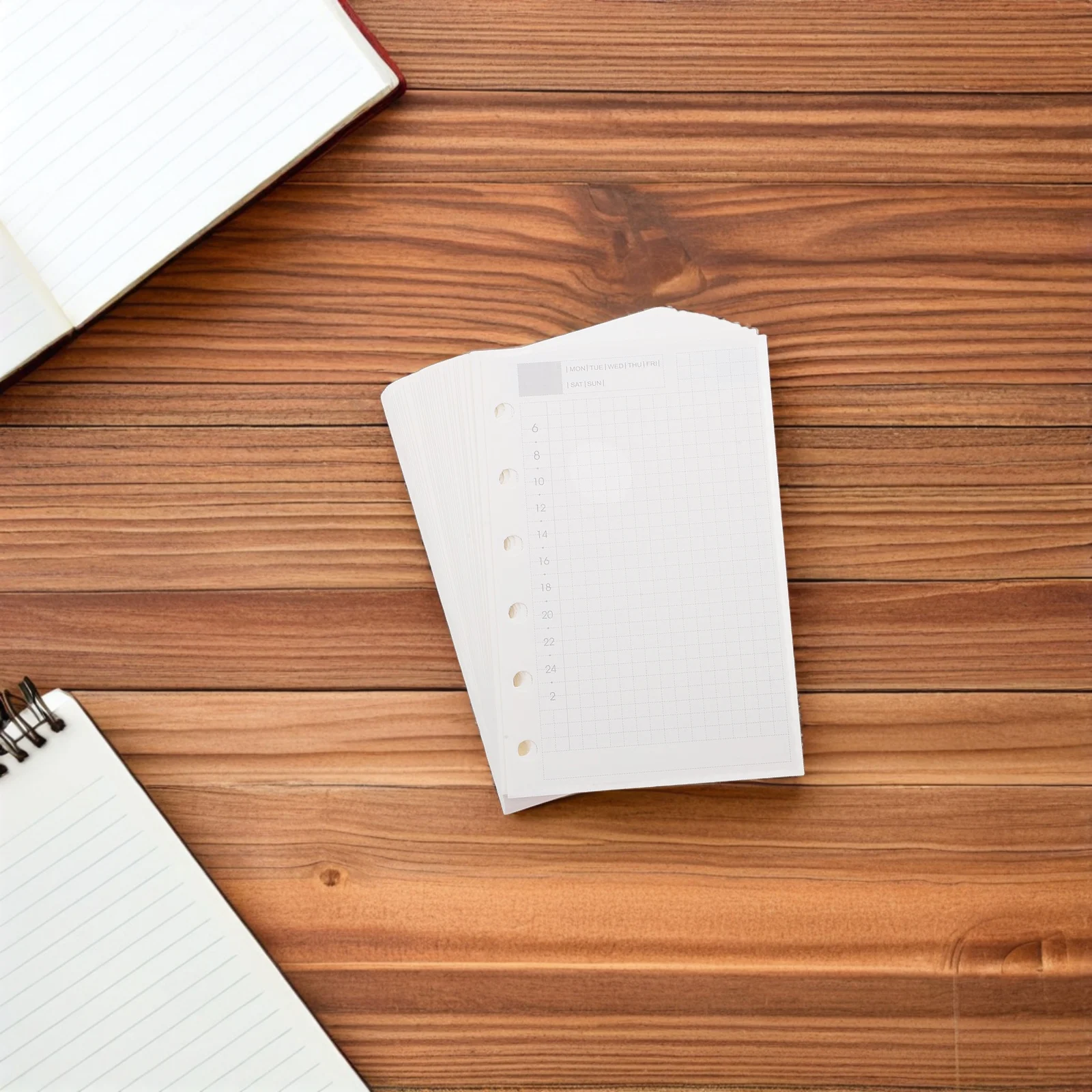 

3 Books A7 Planner Refill Paper Daily Weekly Monthly Planner Inserts Loose Leaf 6 Ring Notebook Binder Pocket Journal Refill