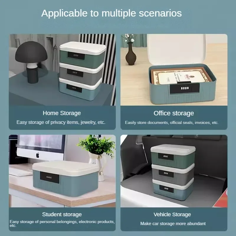 Password lockable storage box storage box safe small box plastic student storage box privacy document box home