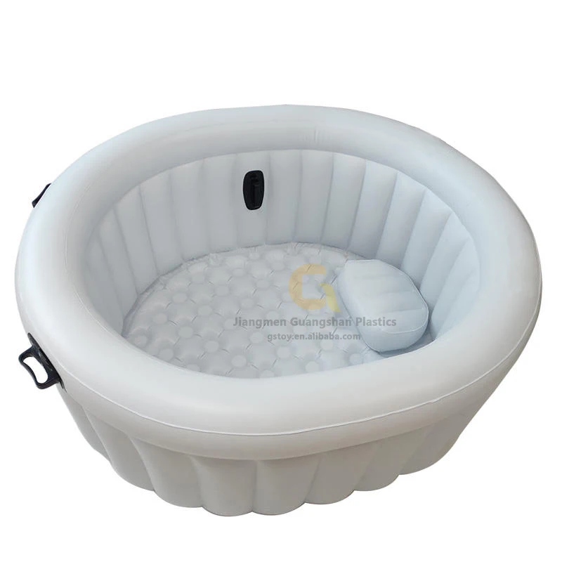

Inflatable White Birth Pool With Seat Cushion and Handles