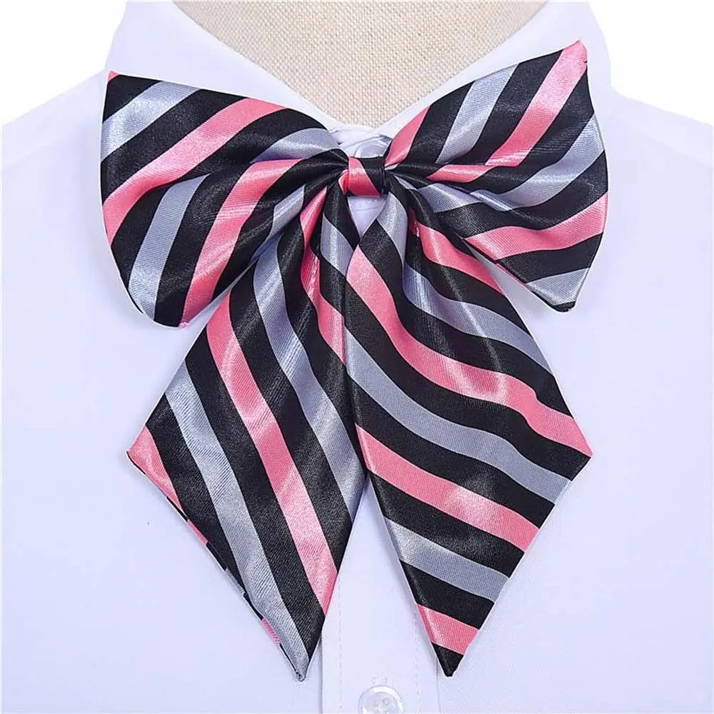 스트라이프 항공 승무원 넥타이 한국 스타일 간호사 넥웨어 학교 학생 넥타이 선원 복장 Bowtie Dots Bowknot 넥타이