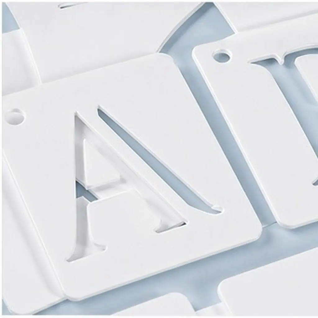36Pcs Alphabet Number Templates English Alphanumeric Stencils Reusable Drawing Painting DIY Craft Wall Table Decor