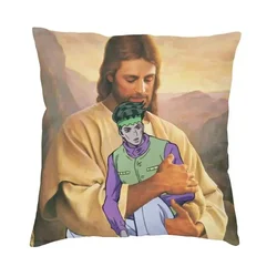 Luxury JOJO'S Throw Pillow Case Home Decorative Custom Square Polnareff Jesus Adventure Cushion Cover 40x40 Pillowcover for Sofa