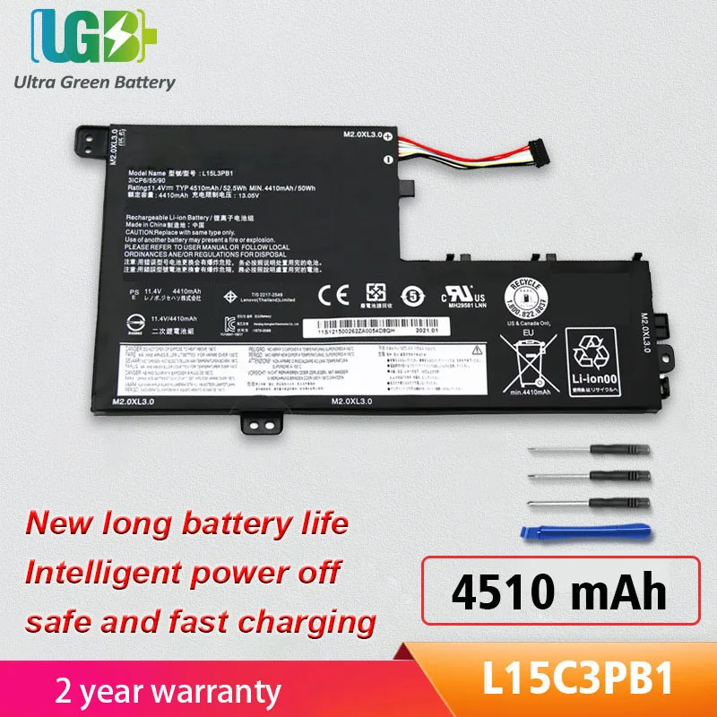 

UGB New L15C3PB1 Battery For Lenovo IdeaPad 330S-14IKB 330S-14AST 330S-15ARR 330S-15AST 330S-15IKB Series L15M3PB0