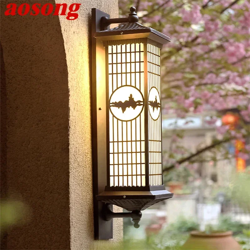 

AOSONG Contemporary LED Outdoor Wall Lamps Electric Simplicity Waterproof Balcony Hallway Courtyard Villa Gate Hotel