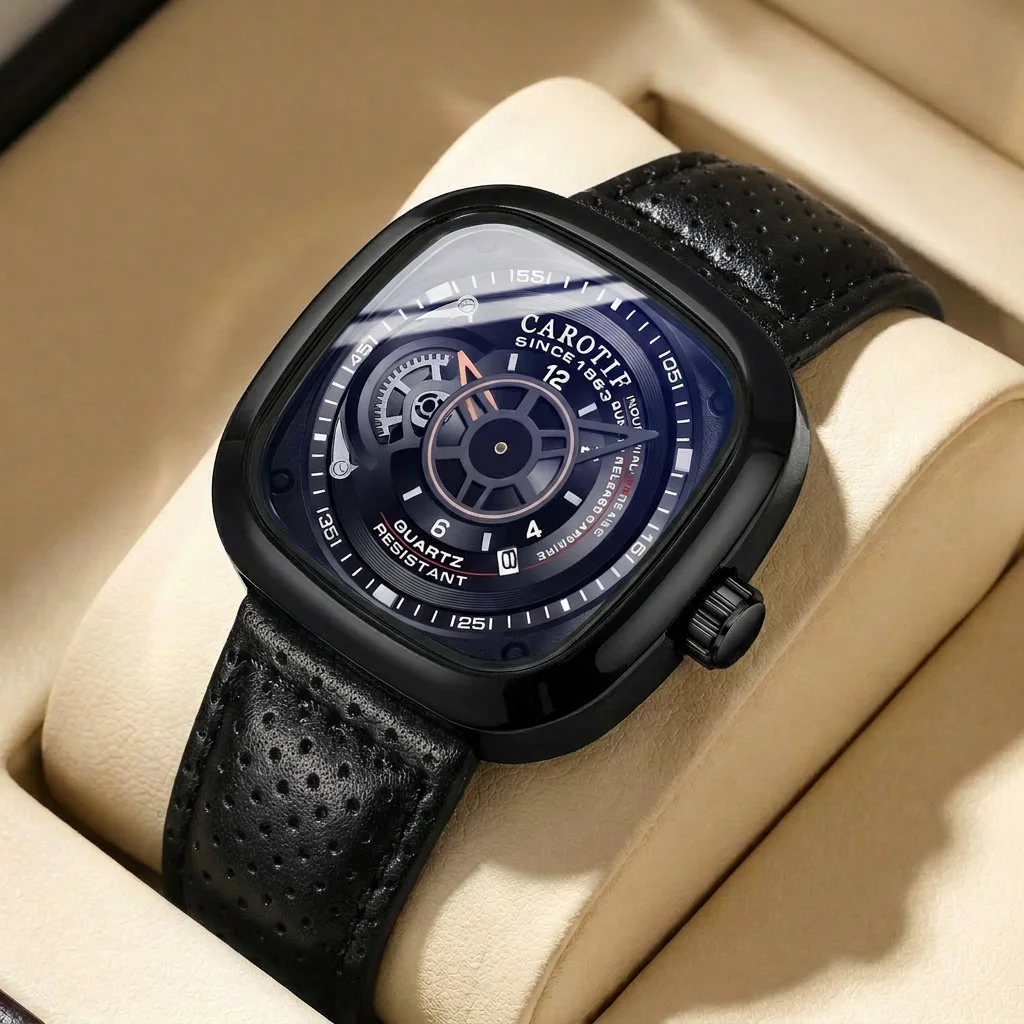 Montre à quartz pour homme, cadran bleu, bracelet en alliage, style vintage, détails mode cœur ouvert, idéale pour le quotidien, les affaires, les fêtes et les vacances (1 pièce)