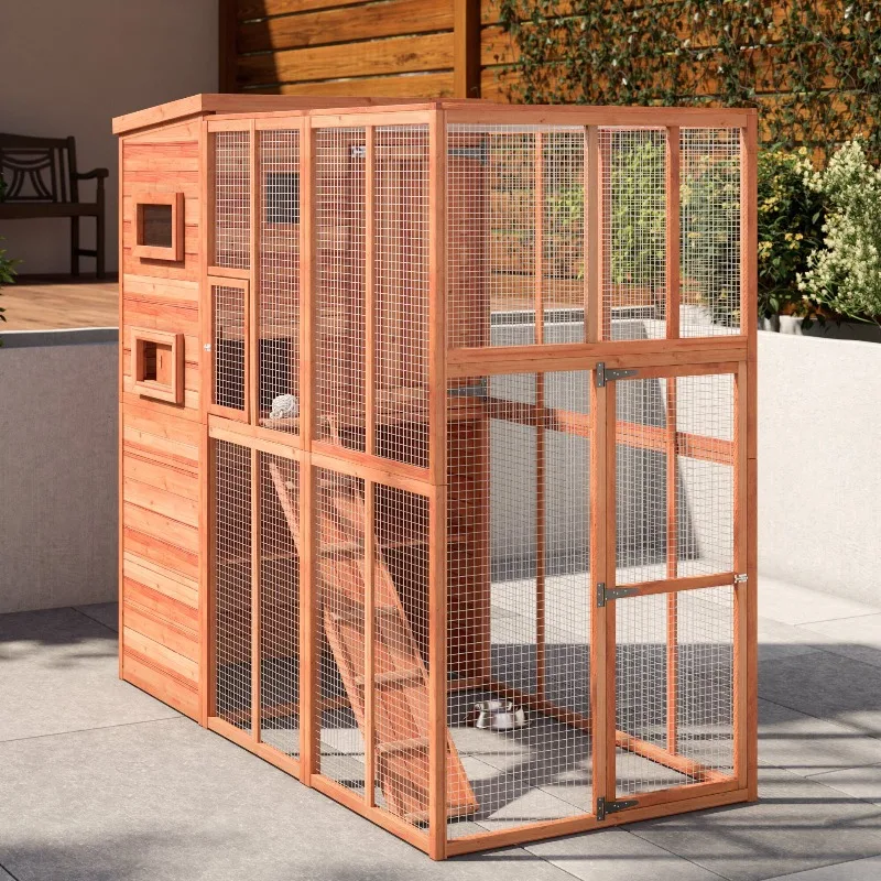

Hot-selling outdoor oversized solid wood cat cage cat house cat house