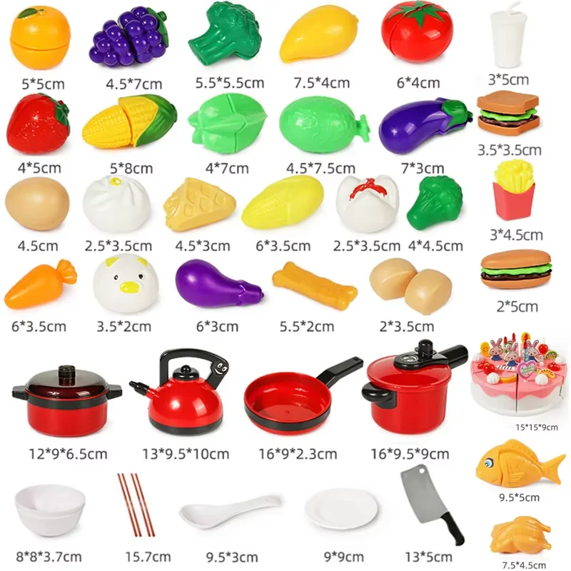Children's Kitchen Toy Set Simulated Kitchen Cutting Music Simulated Fruit Cutting Cooking Toy Cooking Accessories Cooking Set