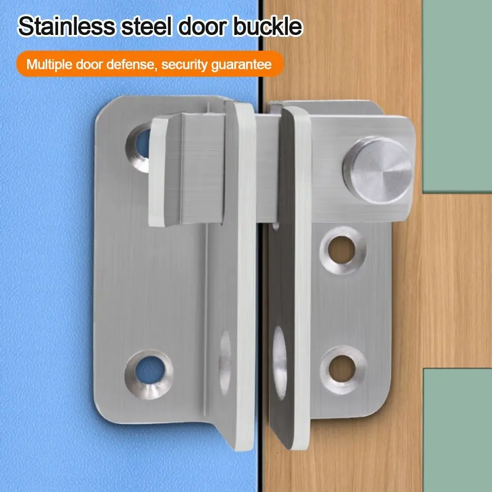 Stainless Steel Sliding Door Lock Bolts Anti-theft Catch Lock Sliding Bolts Lock Padlock Clasp Gate Safety Lock Home Hardware