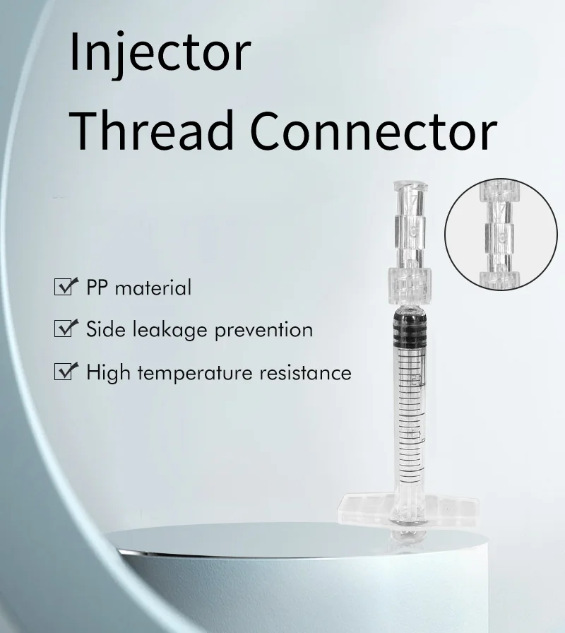 Separate Pakket Aseptische Behandeling Lekvrije Drug Gids Apparaat Interface Dubbele Helix Steriele Pp Luer Spuit Connector