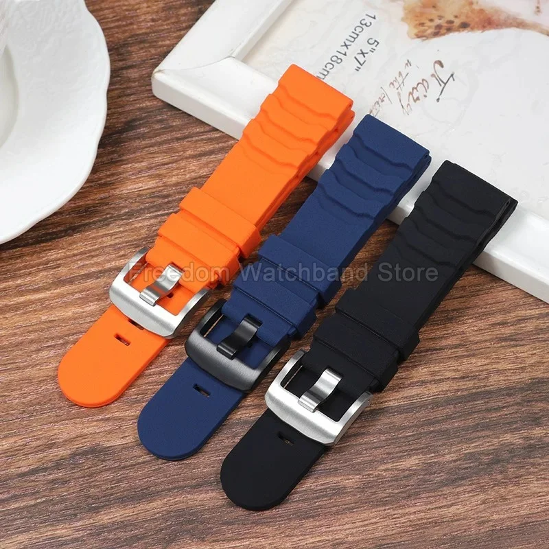 Diving Running Hiking Daily Commute Lightweight Smooth Wear Watchband Accessories for Luminox 3749 3741 Panerai PAM441 111 Strap