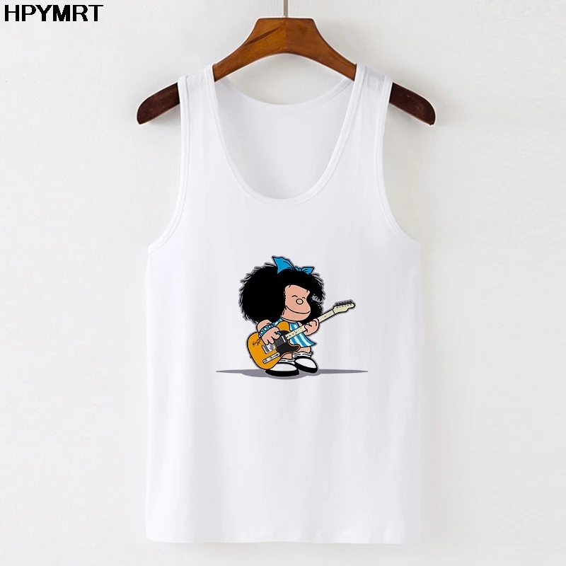 Mafalda Kawaii Cartoon Sexy Corset Vest Tank Tops T-shirt Women Sleeveless Anime Harajuku Summer Mujer Camisetas 90s Graphic Top