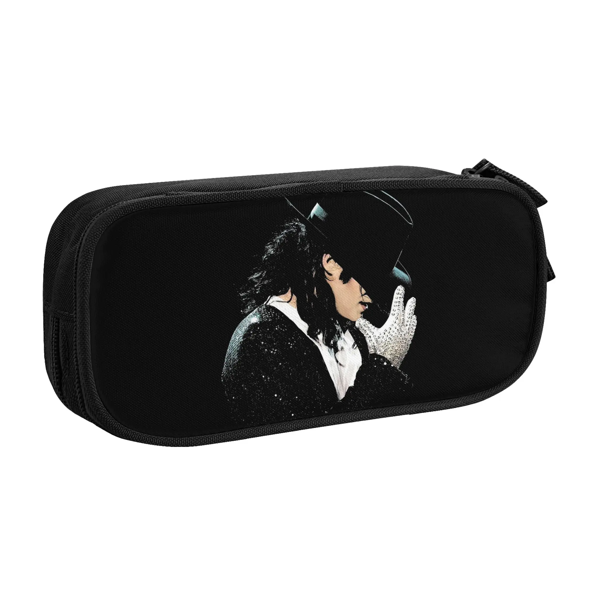 

MJ King Of Pop 90s Michaels Jacksons Pencil Case Fun Pen Box Bag Girl Boy Big Capacity School Supplies Cosmetic Pencil Pouch