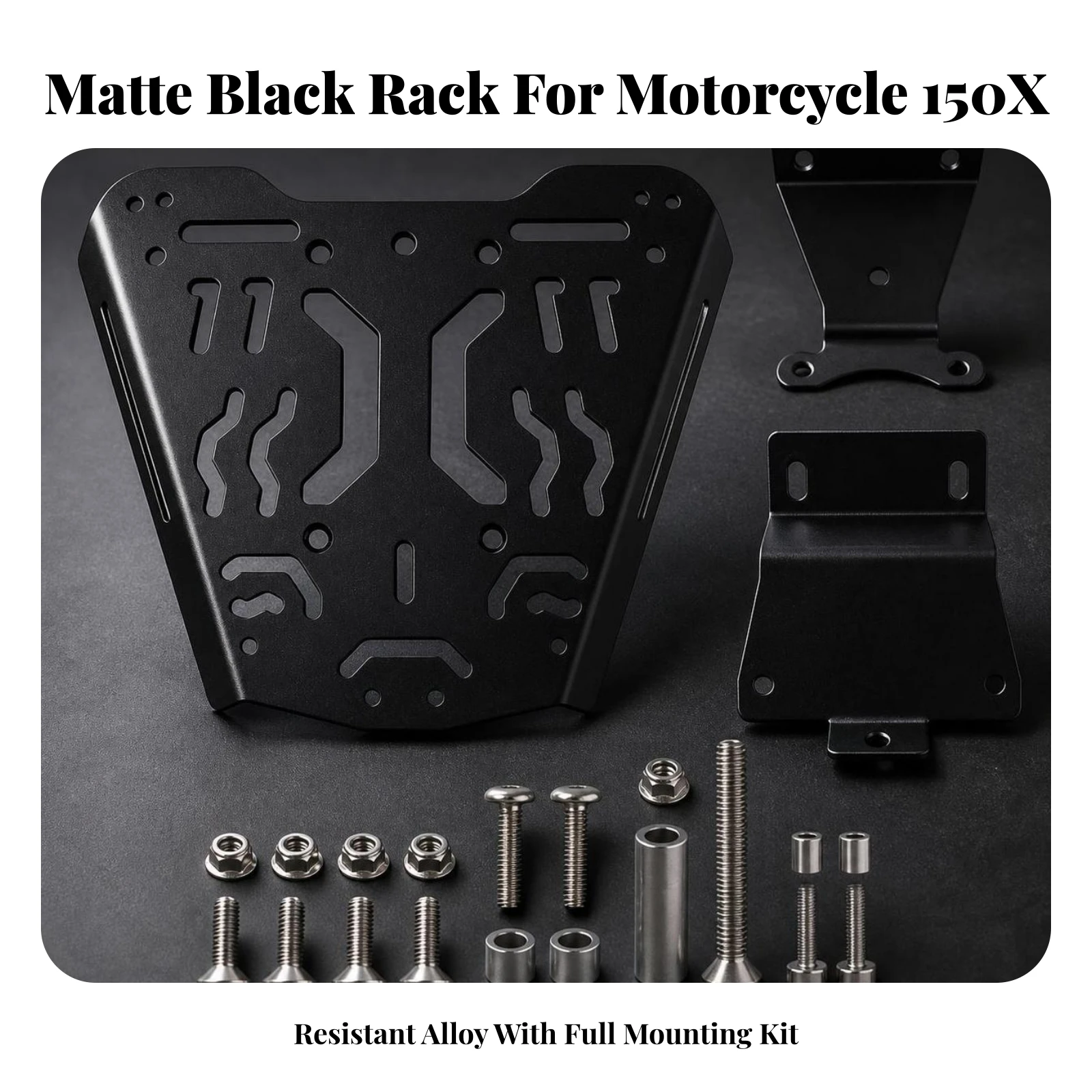 Rear Luggage Rack with Mounting Brackets Easy to Mount Motorcycle Rear Luggage Rack Motorcycle Cargo Platform for Commuters
