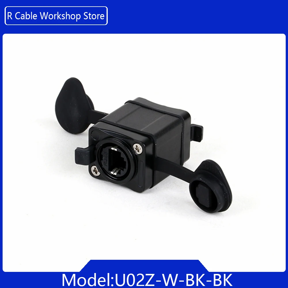 1 st RJ45 Shield Feedthrough Koppeling, STP RJ45 CAT6 Netwerk Vrouw-vrouw Rechte Koppeling Converter Ethernet Uitbreiding Adapter