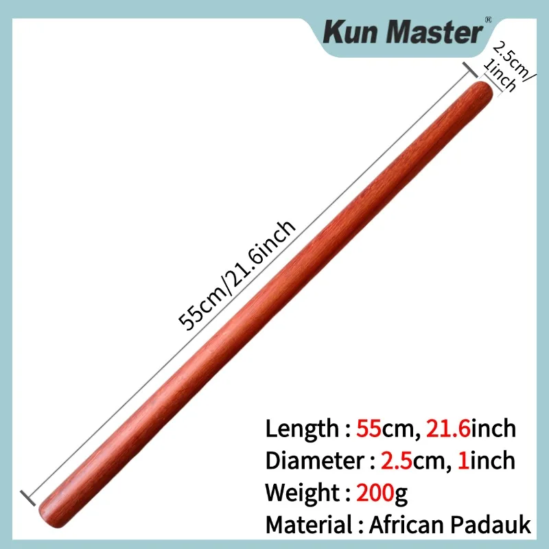 Kun Master African Padauk Staff Sticks Escrima Practice Training in Martial Arts Kungfu and Karate