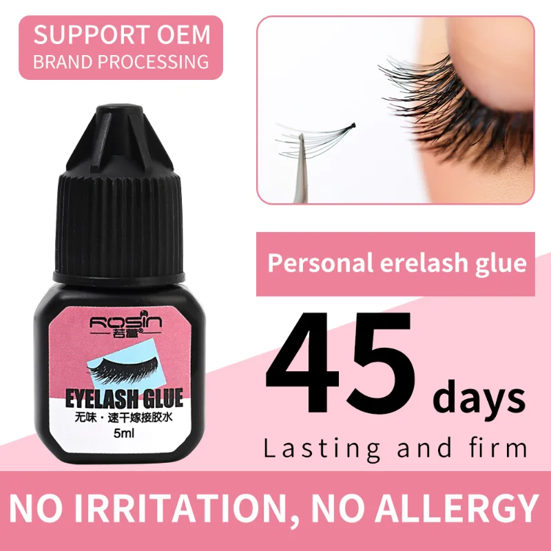 Waterproof Grafted Eyelashes Glue 5ml Long Lasting Firm No-irritant Quickily Drying Black Eyelash Extension Glue Makeup Tools